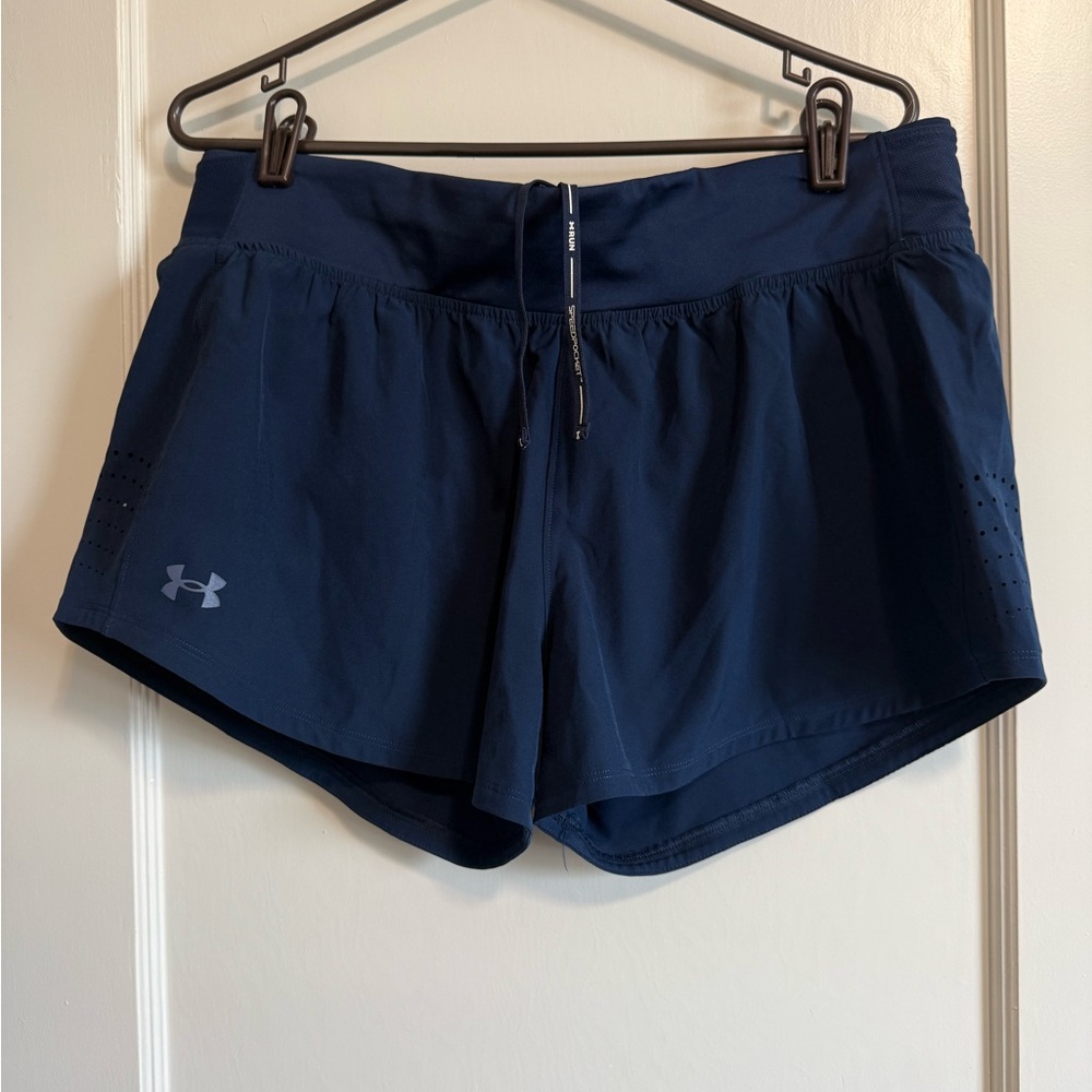 Under Armour Blue Athletic Shorts with Drawstring Waistband
